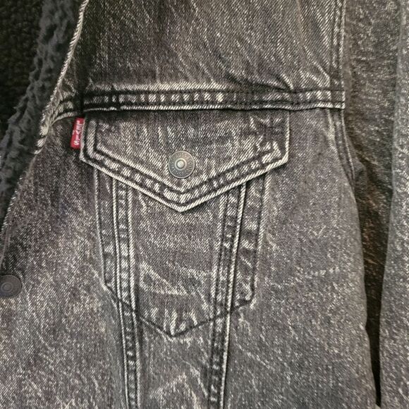 LEVIS LONG SHERPA TRUCKER JACKET - Picture 5 of 11